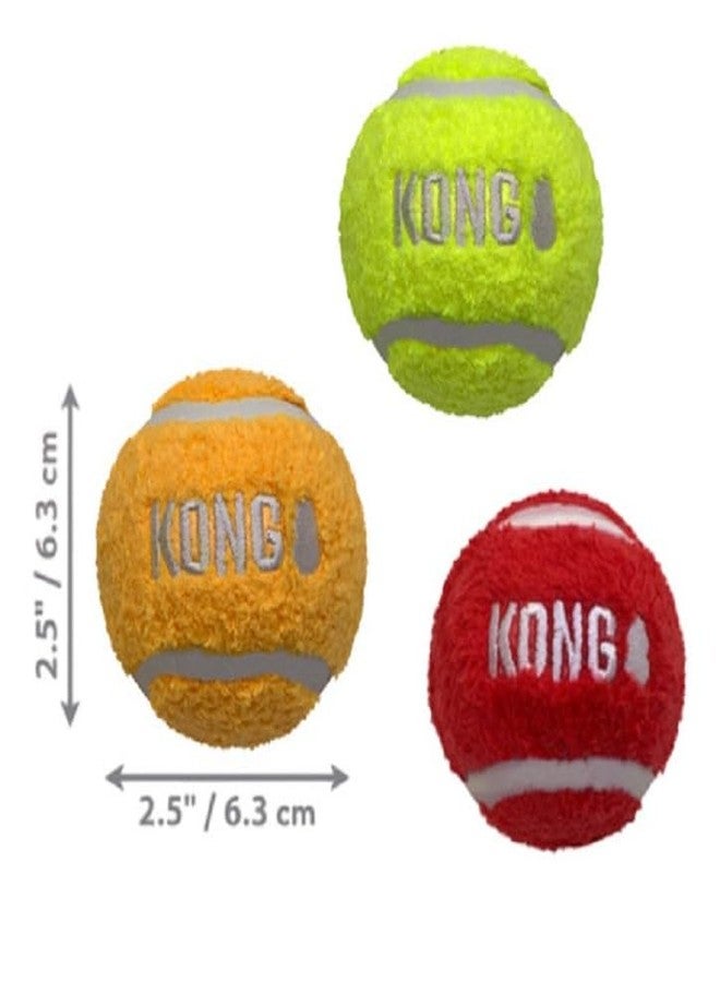 كونج كرات تنس مغطاة بصوف شيربا من كونغ سبورت سوفتيز، لعبة هادئة للكلاب بدون صوت (متوسطة الحجم) - Image 3